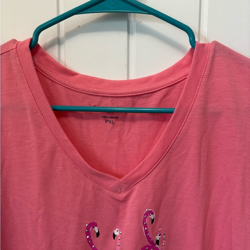 Casey Key Pink Flamingo Graphic T-Shirt. Size PXL. - Picture 4 of 8